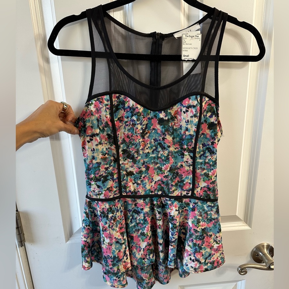 Floral sexy peplum top